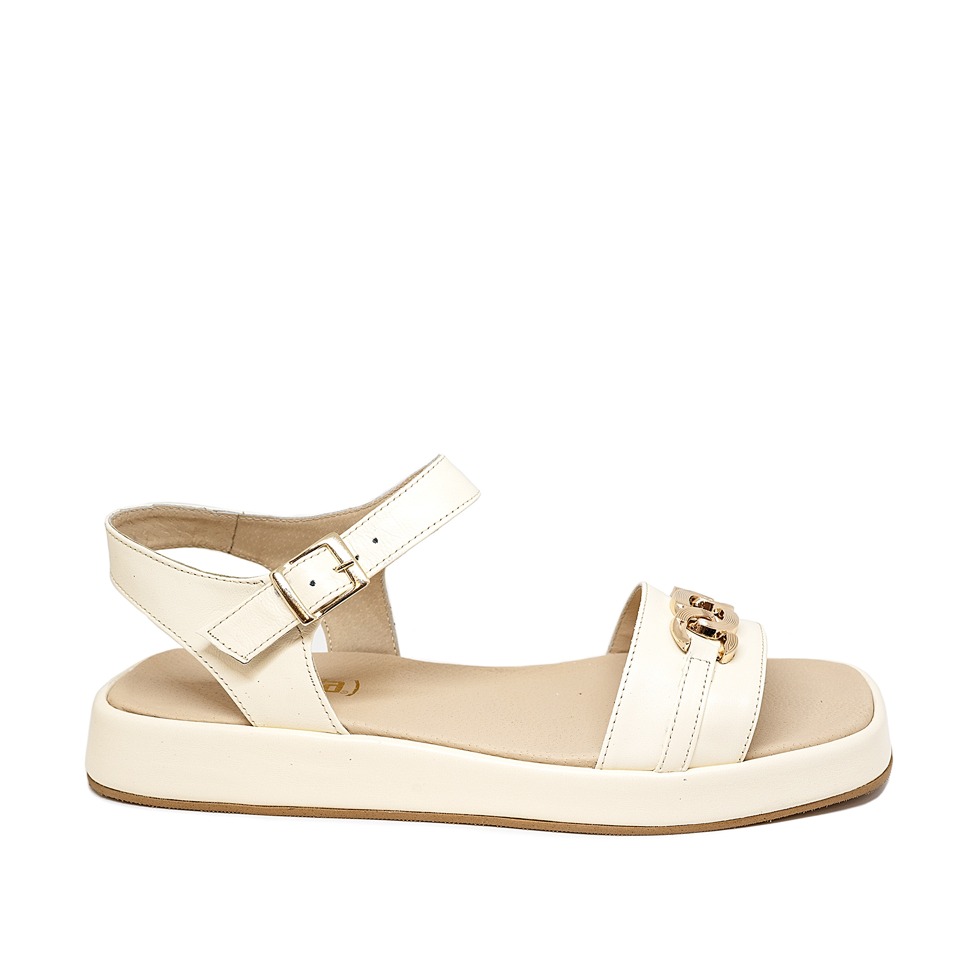 Bigshoes Bigshoes GA0306-02 Δερμάτινo Πέδιλο Κρεμ